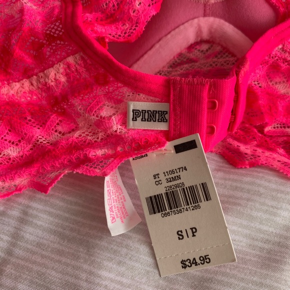 Neon Pink Tie-Dye VS Bra Bralette - Picture 2 of 4